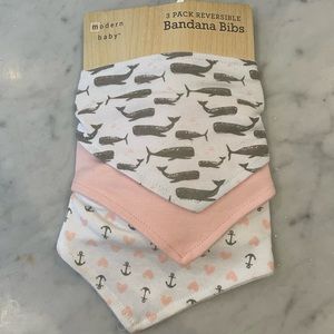 NEW Modern Baby Bandana Bibs - Nautical 3-Pack